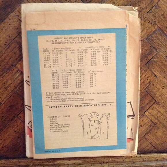 UNCUT AND COMPLETE Lot of 2 1960s Shift Dress Sewing Patterns - Picture 5 of 5